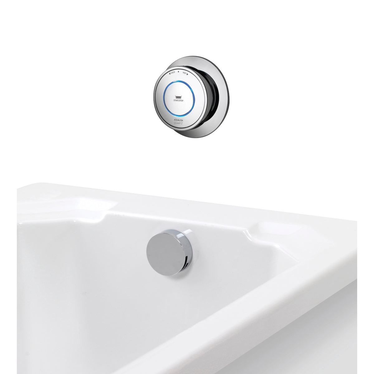 Aqualisa Quartz Smart Bath Filler Overflow Gravity Pump QZD.A2.BTX.18