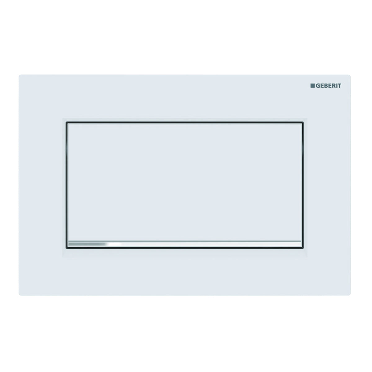 Geberit Sigma30 Stop-And-Go Flush Plate - Matt White/ Gloss Chrome 115.893.JT.1