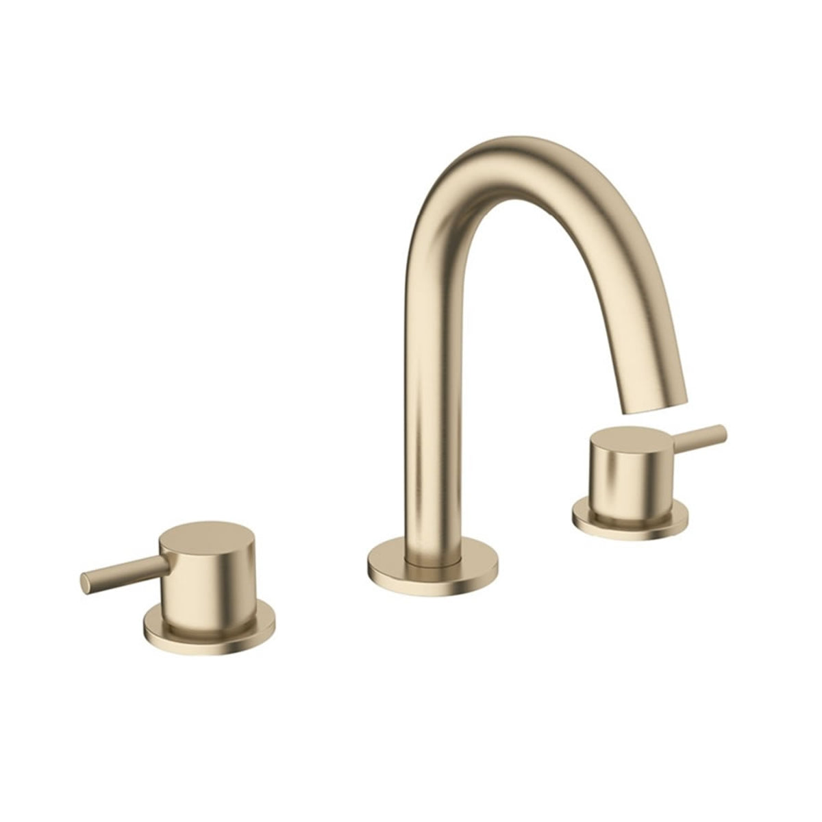 Crosswater MPairO 3TH Basin Mixer Brushed Brass