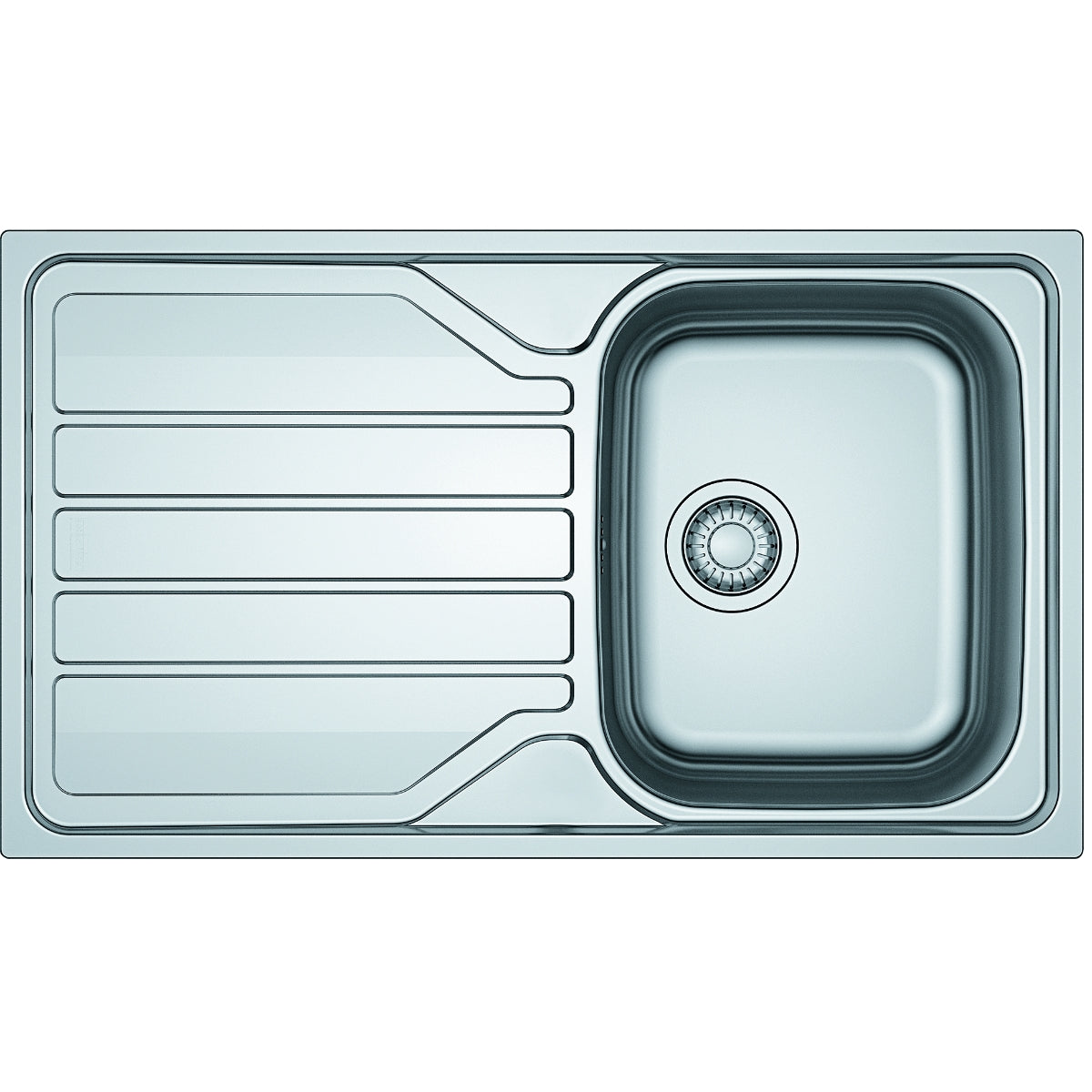 Franke Flash Stainless Steel Kitchen Sink 1 Bowl, Reversible 101.0511.322