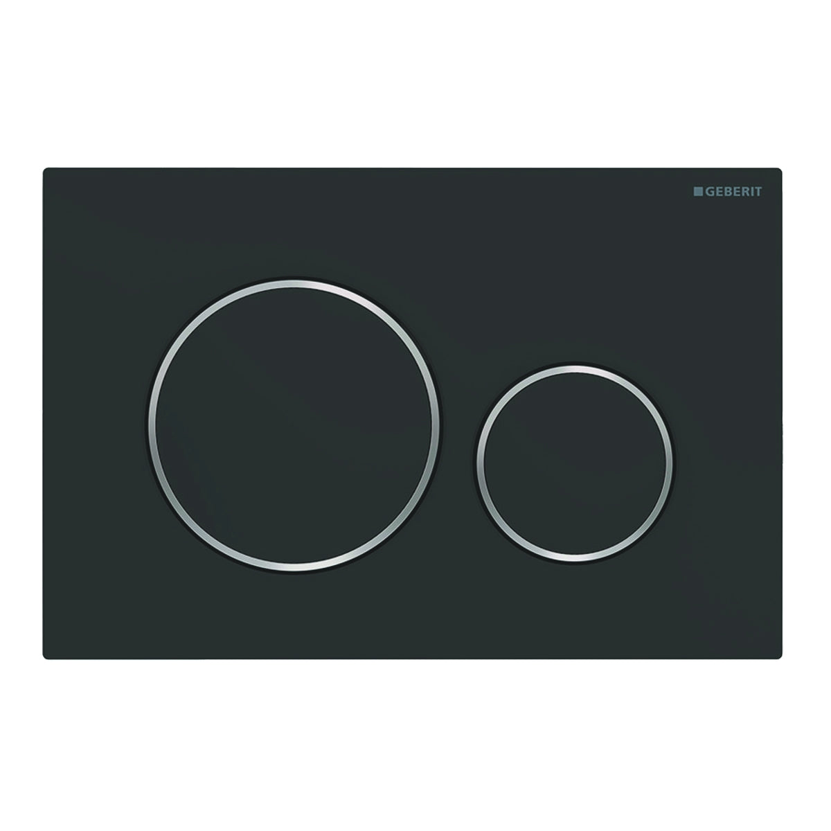 Geberit Sigma20 Dual Flush Plate - Matt Black/Chrome 115.882.14.1