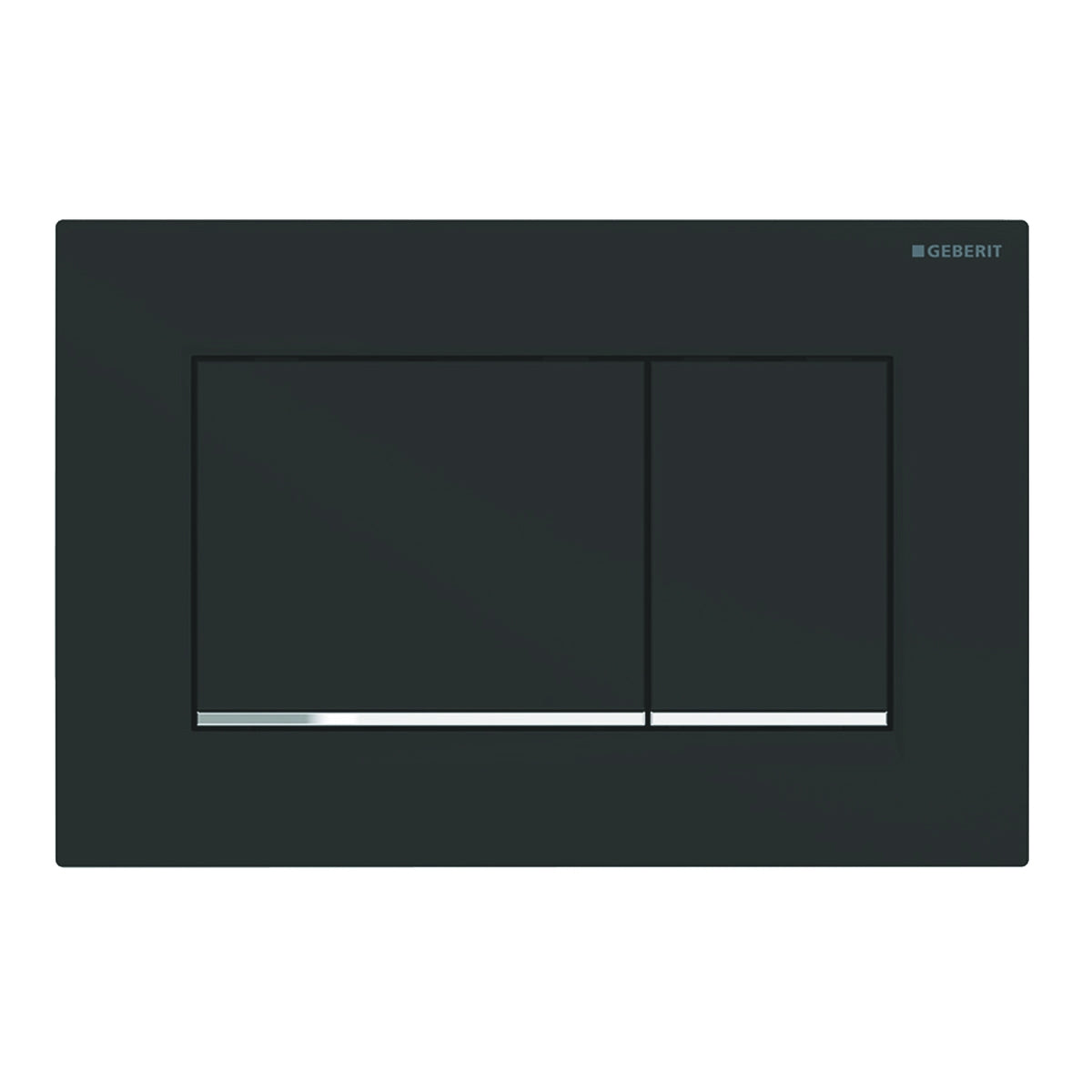 Geberit Sigma30 Dual Flush Plate - Matt Black/Chrome 115.883.14.1
