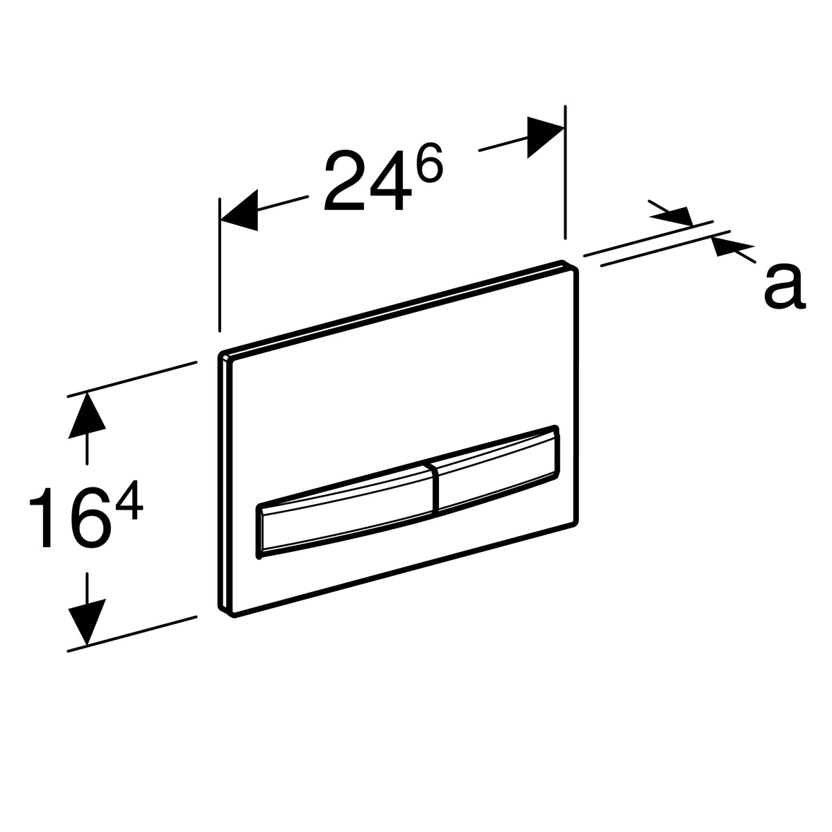 Geberit Sigma50 Dual Flush Plate - Chrome / Customised 115.788.00.2