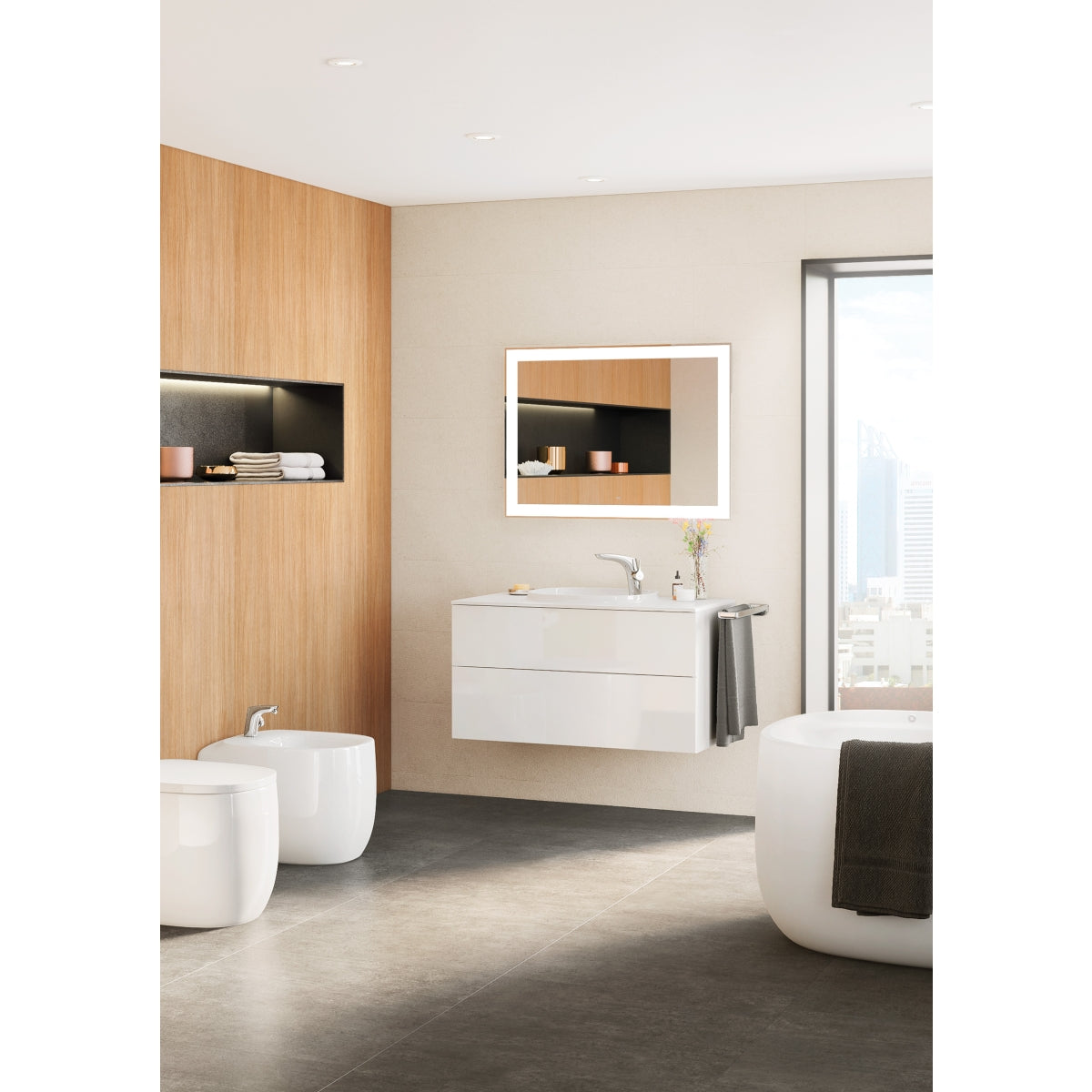 Roca Iridia 1400 x 700mm Mirror-led