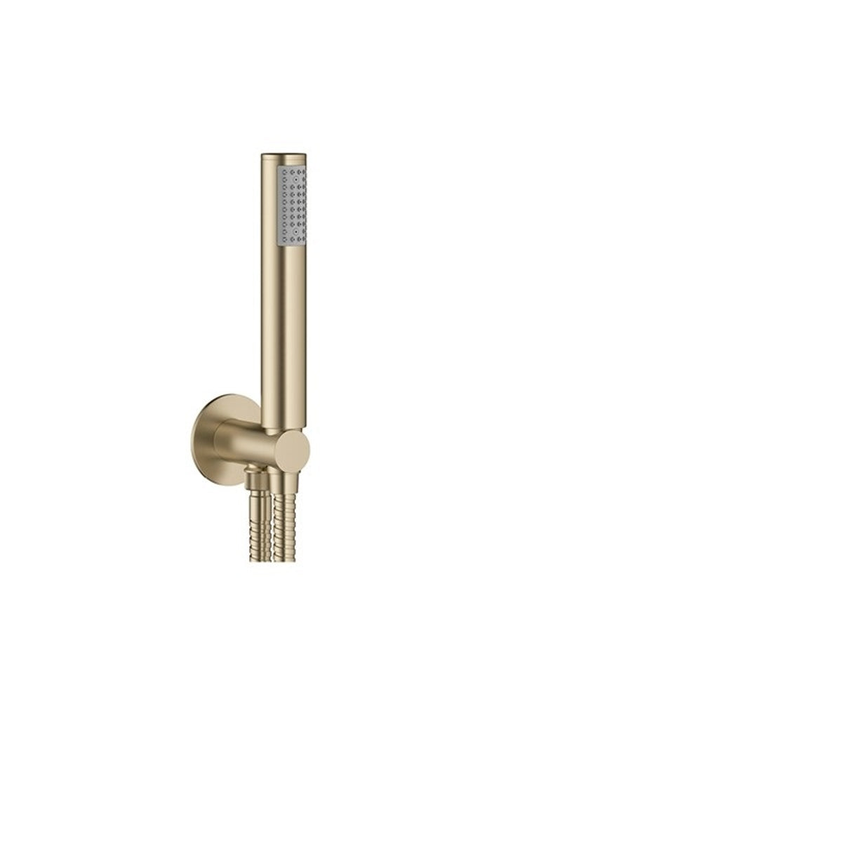 Crosswater MPRO Wall Outlet, Single Mode Handset & Hose Brushed Brass
