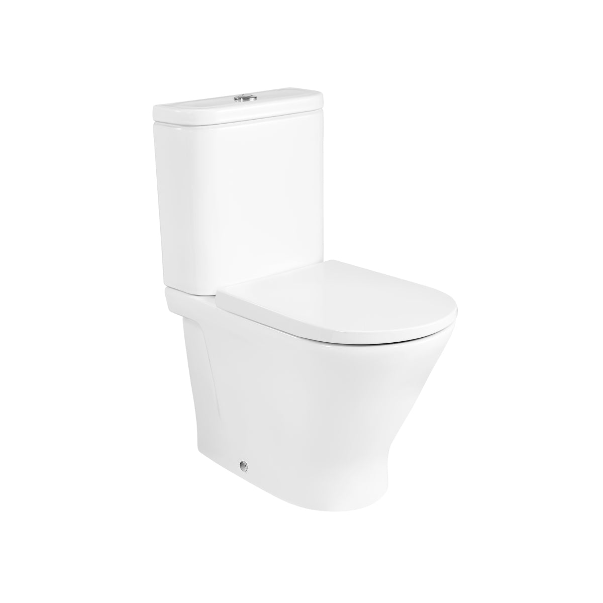 Roca The Gap - Compact Close Coupled Rimless Round Pan, Cistern + Soft Close Seat (MCPB1501752)