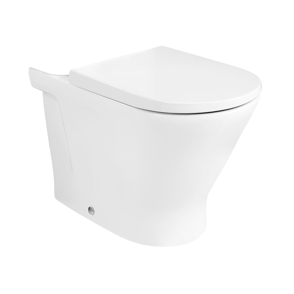 Roca The Gap - Compact Close Coupled Rimless Round Pan, Cistern + Soft Close Seat (MCPB1501752)