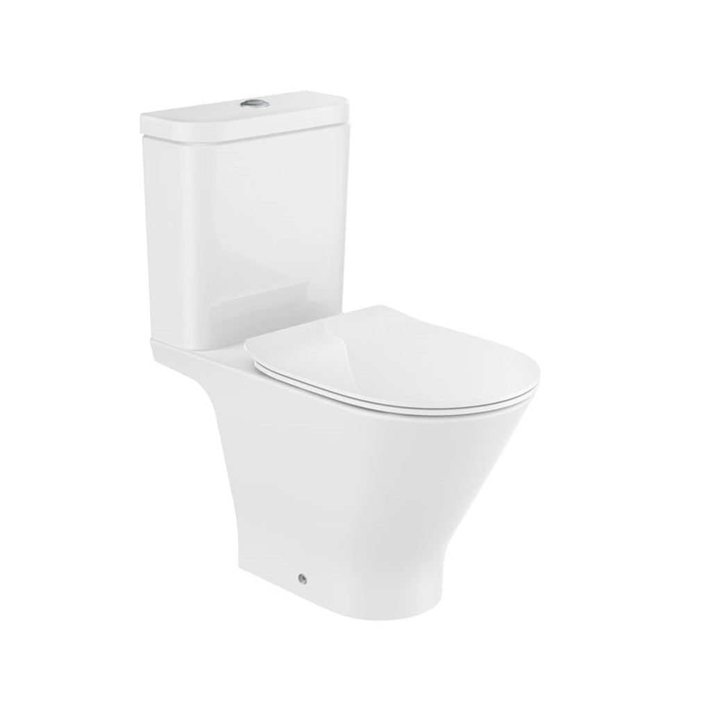 Roca the Gap Round Rimless WC Toilet with  Dual Oulet