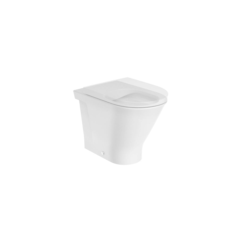 Roca the Gap Round Rimless Back to Wall Toilet Dual Outlet White