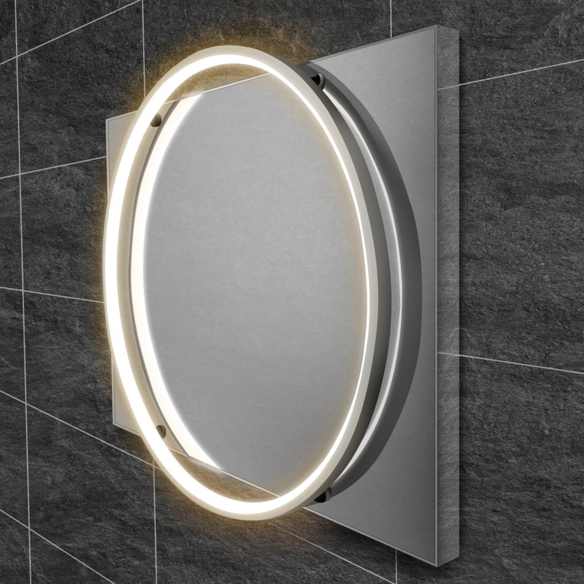 HiB Solas 60 Chrome Framed Mirror