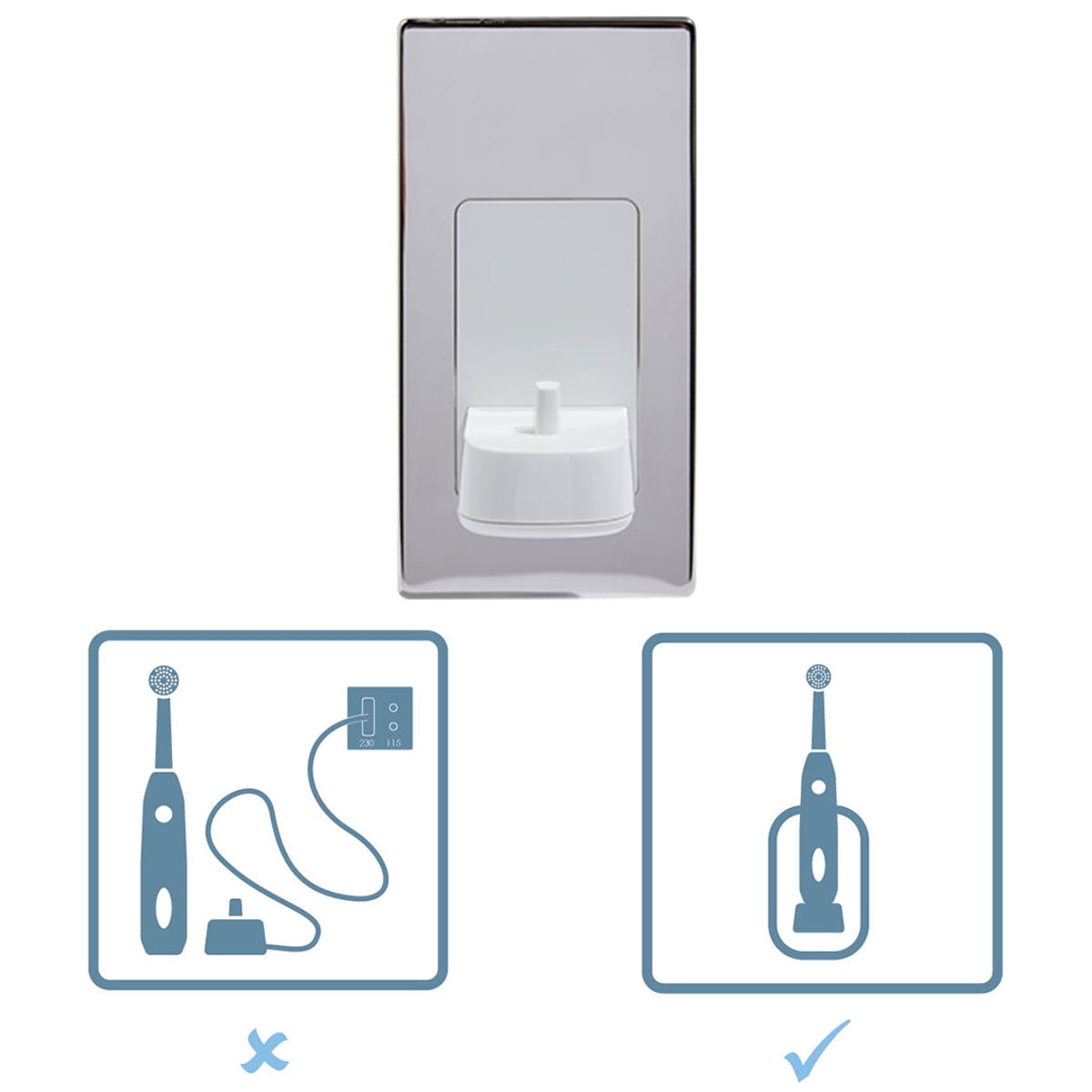 Proofvision In-Wall Electric Toothbrush Charger PV10