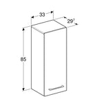 Geberit Selnova Square Medium Cabinet with One Door White 330mm 501 276 00 1 501.276.00.1