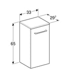 Geberit Selnova Square Low Cabinet with One Door White 330mm 501 272 00 1 501.272.00.1