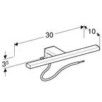 Geberit Selnova Square Lamp for Mirror Cabinet 501 280 00 1 501.280.00.1