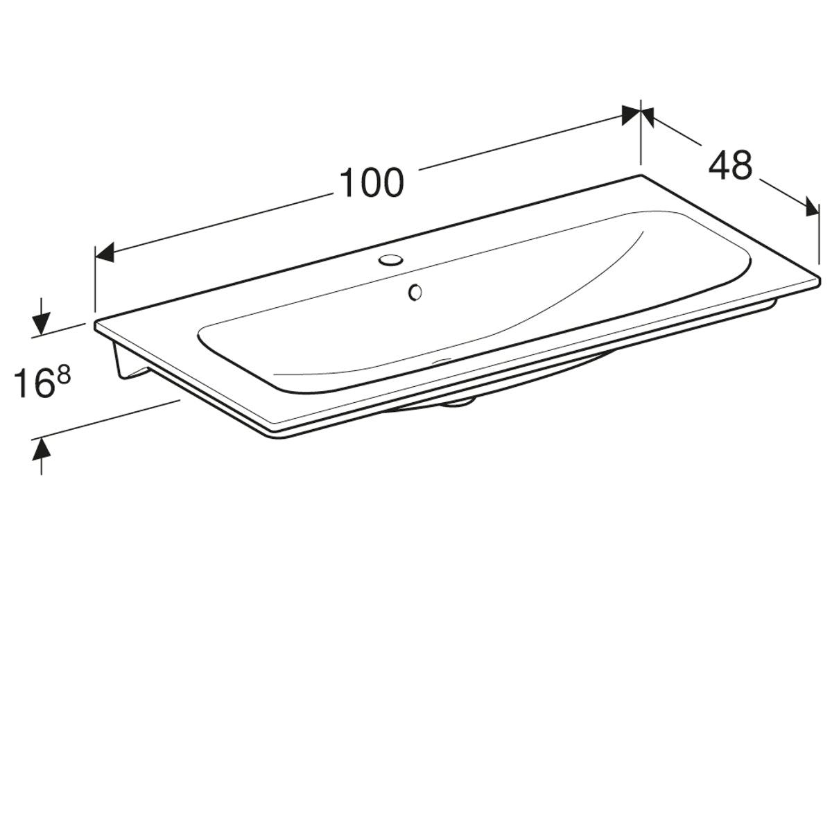 Geberit Renova Plan Basin and Vanity Unit 501 915 01 1 501.915.01.1