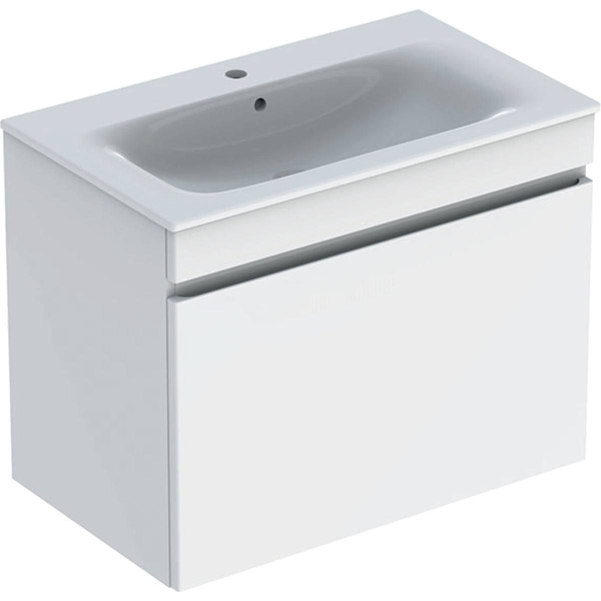 Geberit Renova Plan Basin & Vanity Unit 800mmW White High Gloss 501 916 01 1 501.916.01.1