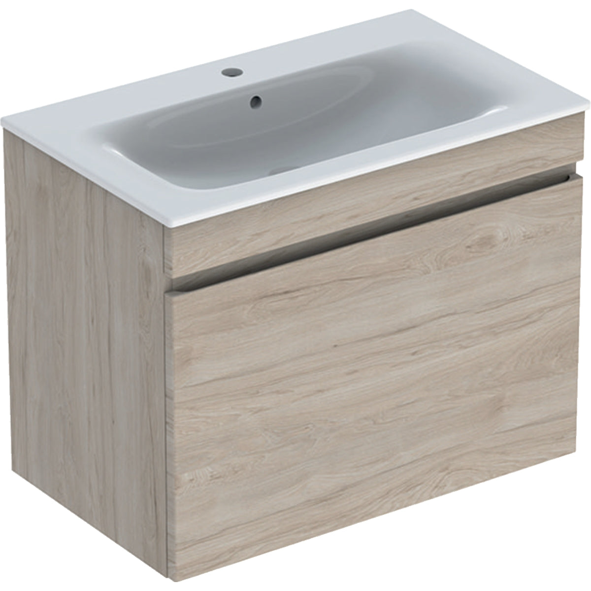 Geberit Renova Plan Basin & Vanity Unit 800mmW Light Hickory 501 916 00 1 501.916.00.1