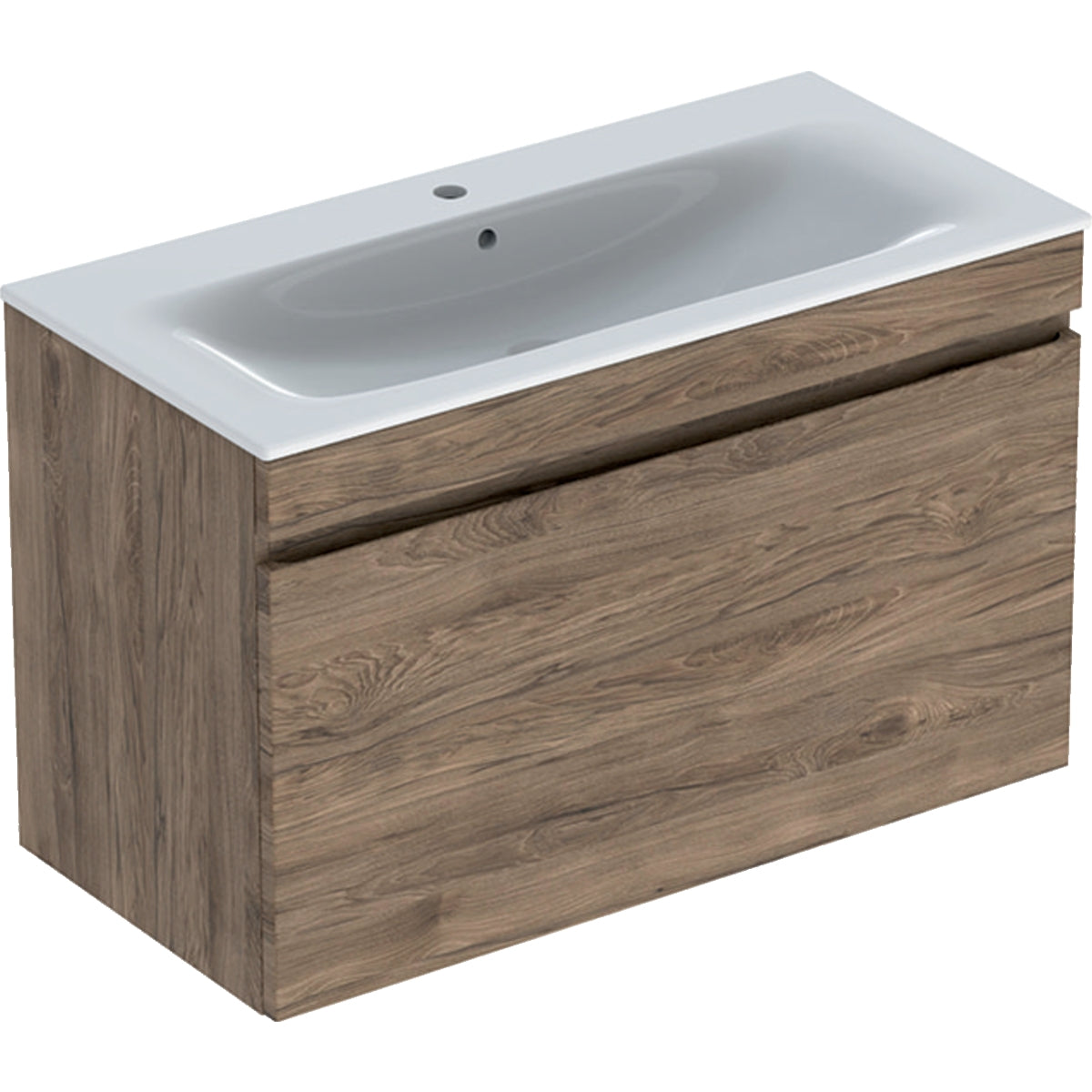 Geberit Renova Plan Basin & Vanity Unit 1000mmW Hickory 501 917 JR 1 501.917.JR.1