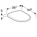 Geberit Selnova Soft Closing WC Seat White/Glossy 500.335.01.1