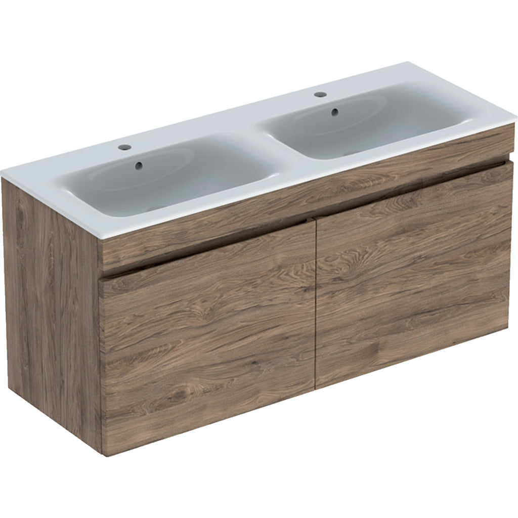 Geberit Renova Plan Basin & Vanity Unit 1300mmW Hickory 501 918 JR 1 501.918.JR.1