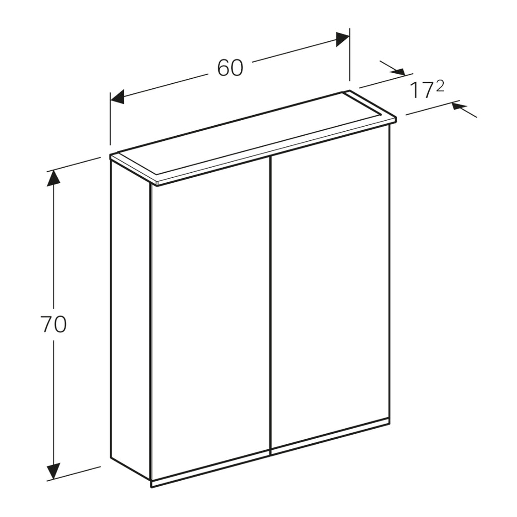 Geberit Option Plus Mirror Cabinet 600mm 500.595.P5.1