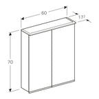 Geberit Option Plus Mirror Cabinet 600mm 500.595.P5.1
