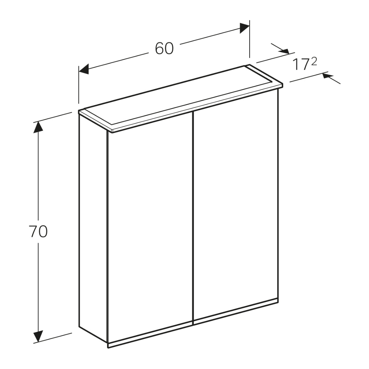 Geberit Option Plus Mirror Cabinet 600mm 500.595.P5.1