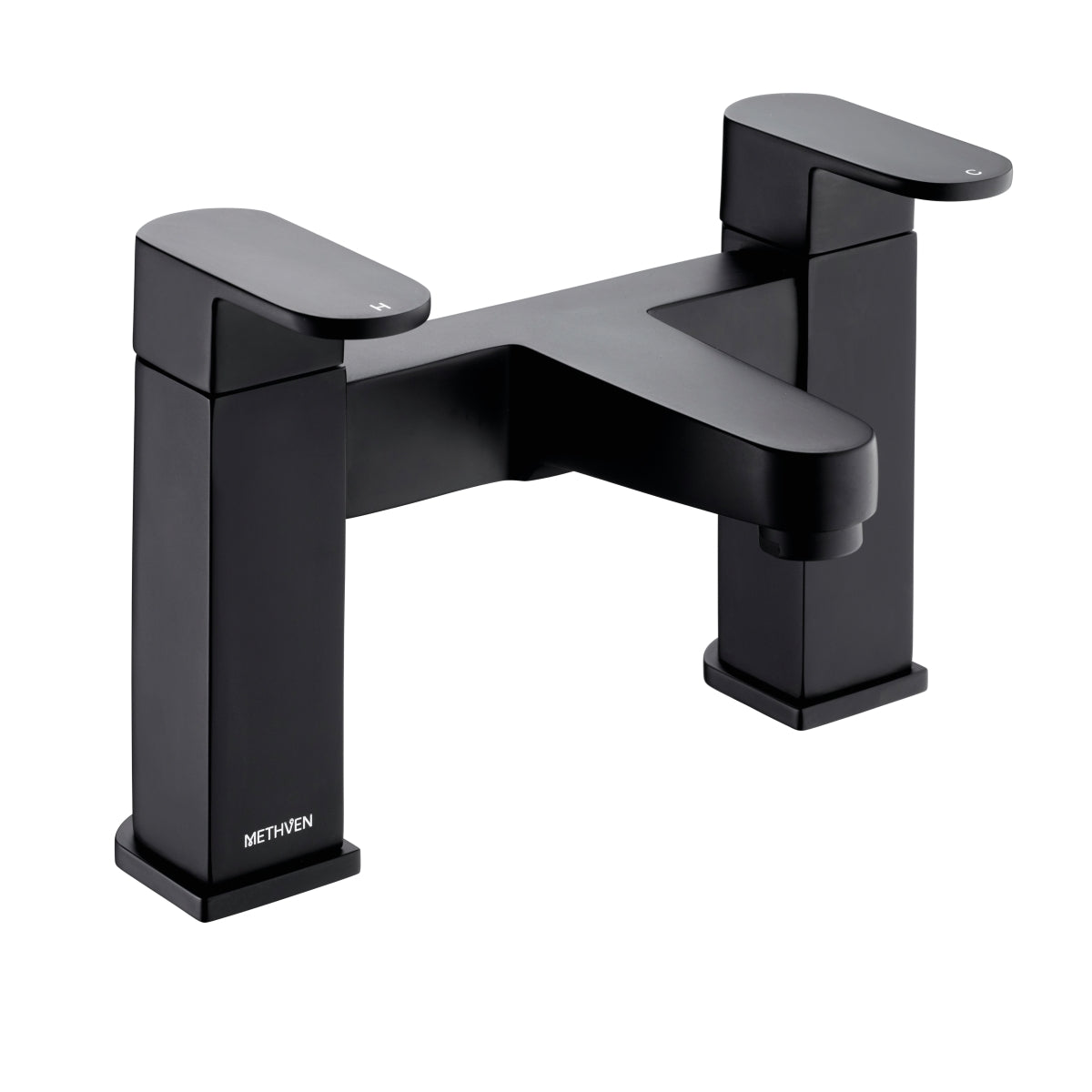 Methven Amio Deck Mounted Bath Filler Black