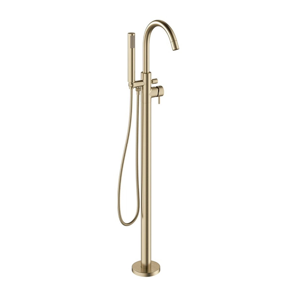 Crosswater MPairO Floor Standing Bath Shower Mixer Brushed Brass