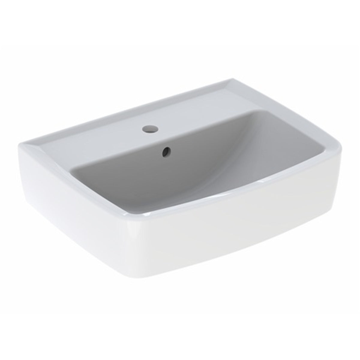 Twyford Alcona Square 1 Taphole 500mm Handrinse Basin White