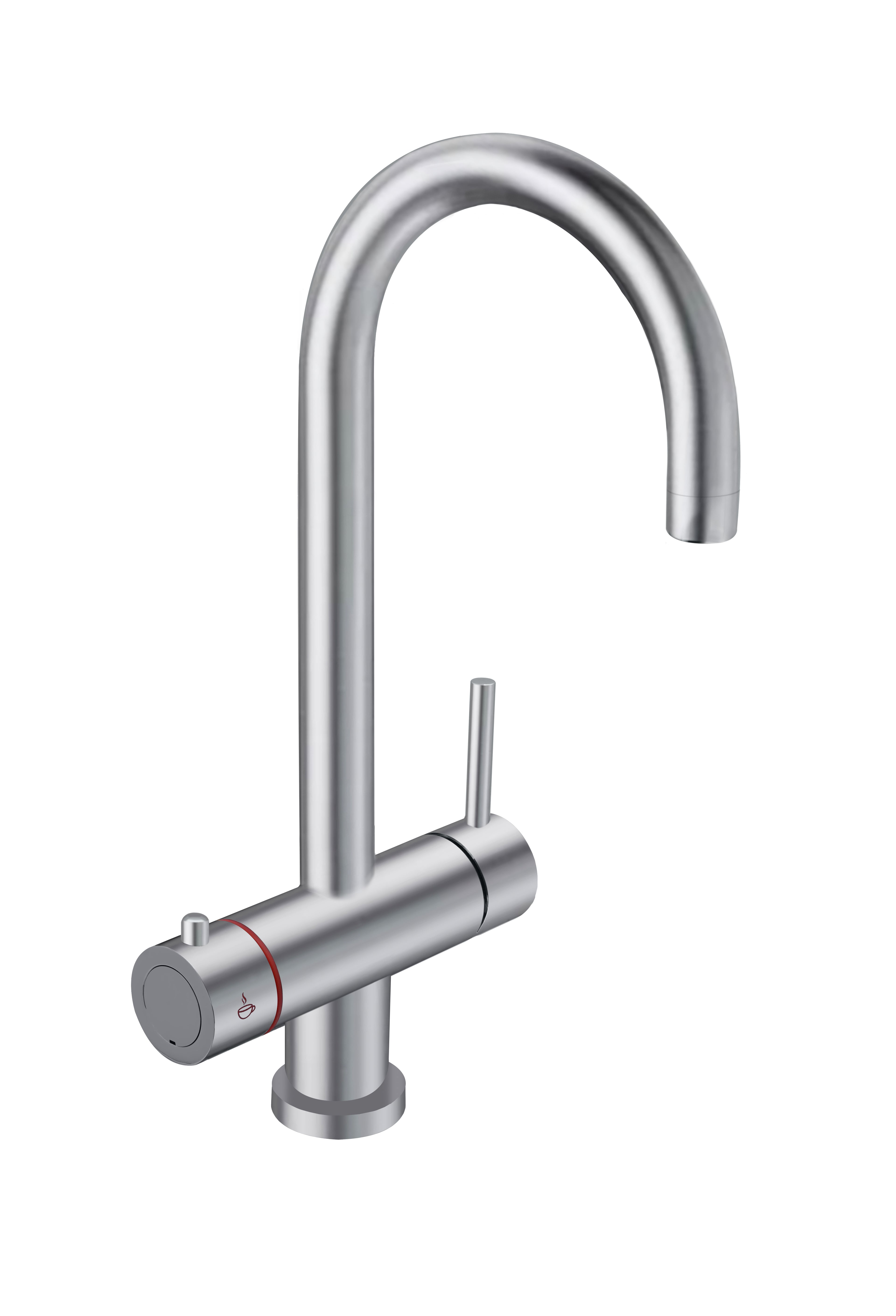 Francis Pegler Brushed Steel 3 Way Hot Water Kitchen Tap