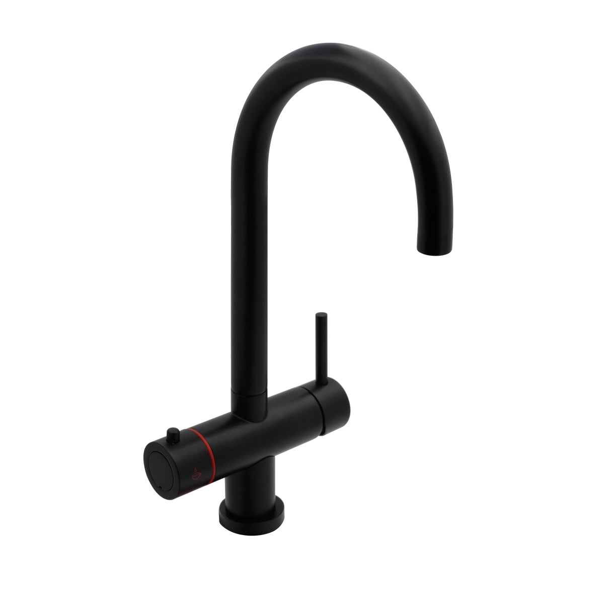 Francis Pegler Matt 3 Way Hot Water Kitchen Tap Black