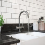 Francis Pegler Brushed Steel 4 Way Hot Water Kitchen Tap