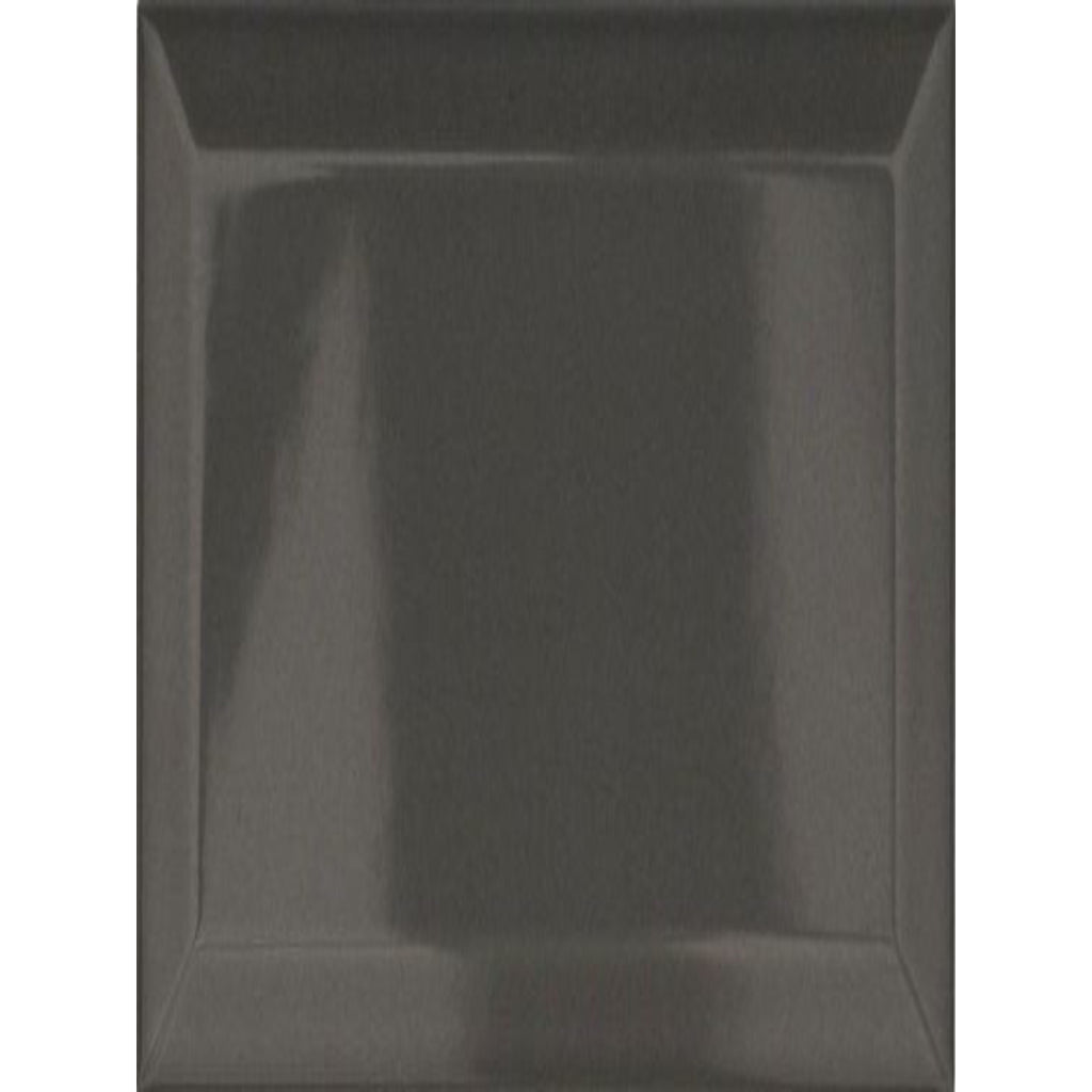 Johnson Tiles Bevel Dark Grey Gloss Ceramic Tile 100 x 200mm Pack of 50