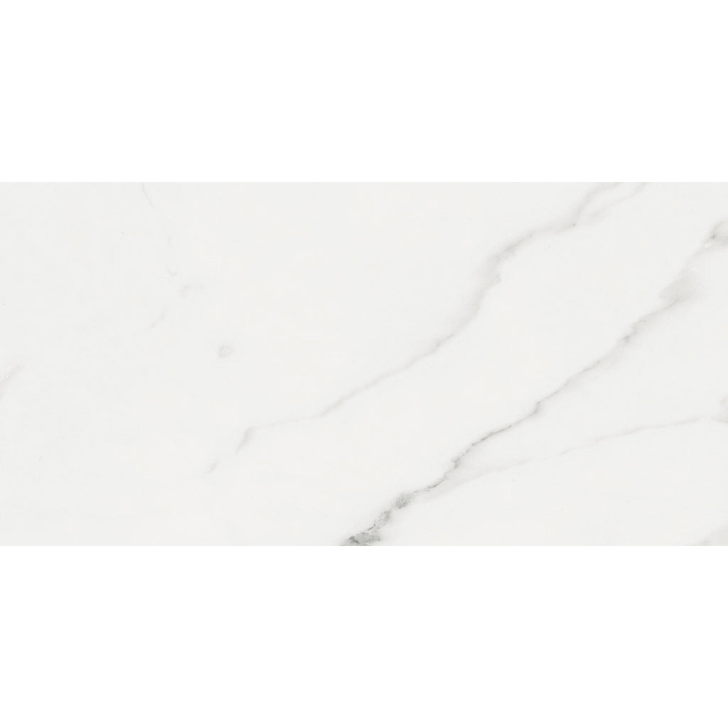 Johnson Tiles Glide White Carrara Gloss Ceramic Tile 300 x 600mm Pack of 7