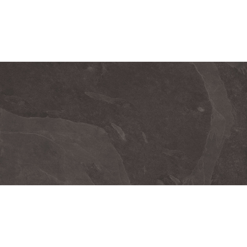 Johnson Tiles Adelaide Stone Black Porcelain Tile 450 x 900mm Pack of 2