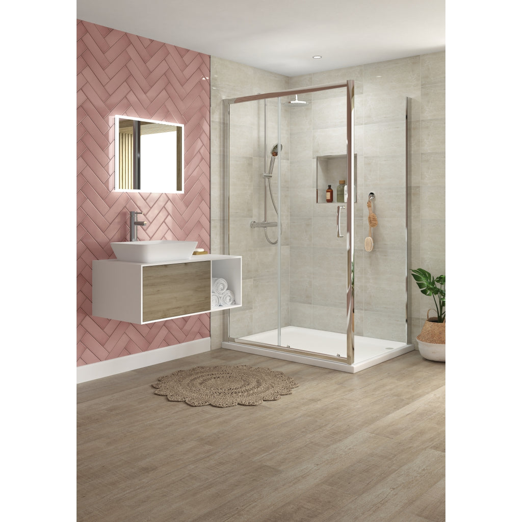Johnson Tiles South Bank Azure Ceramic Tile 75 x 245mm Pack of 54