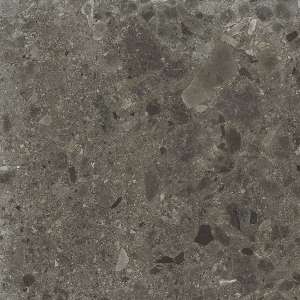 Johnson Tiles Terrazzo Dark Stone Porcelain Tile 600 x 600mm Pack of 3