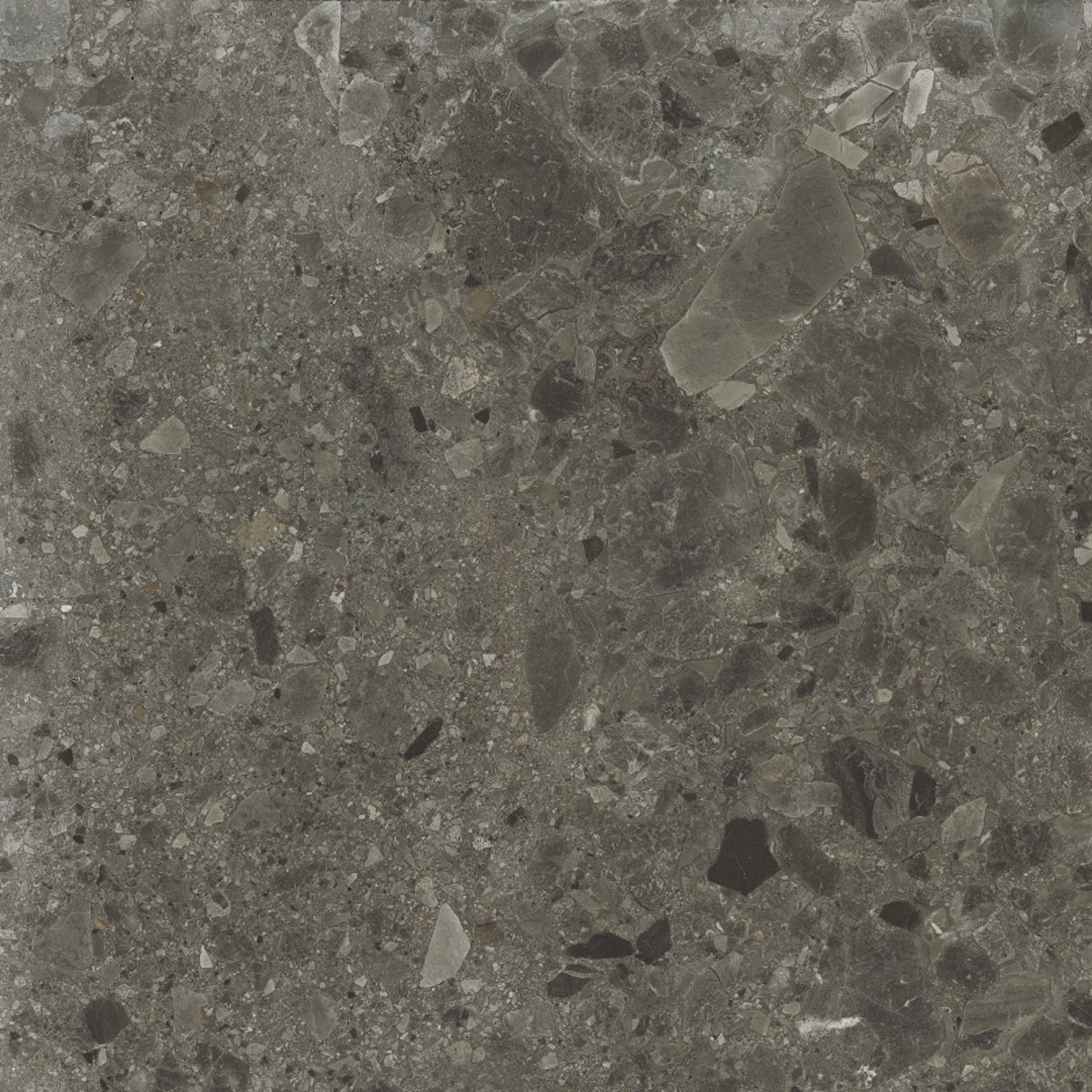 Johnson Tiles Terrazzo Dark Stone Porcelain Tile 600 x 600mm Pack of 3