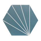 Verona Soleil Porcelain Matt Tile Sea Blue 232 mm x 267 mm Pk/16