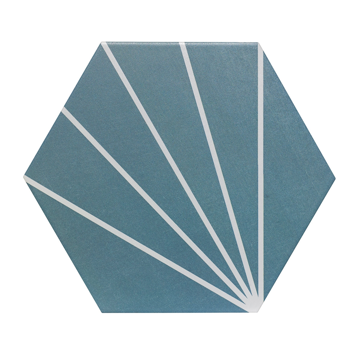 Verona Soleil Porcelain Matt Tile Sea Blue 232 mm x 267 mm Pk/16