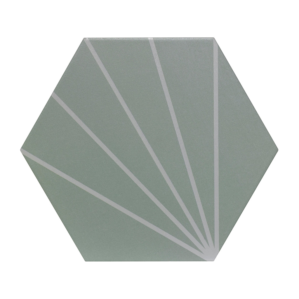Verona Soleil Mint Porcelain Matt Tile 232 mm x 267 mm Pk/16