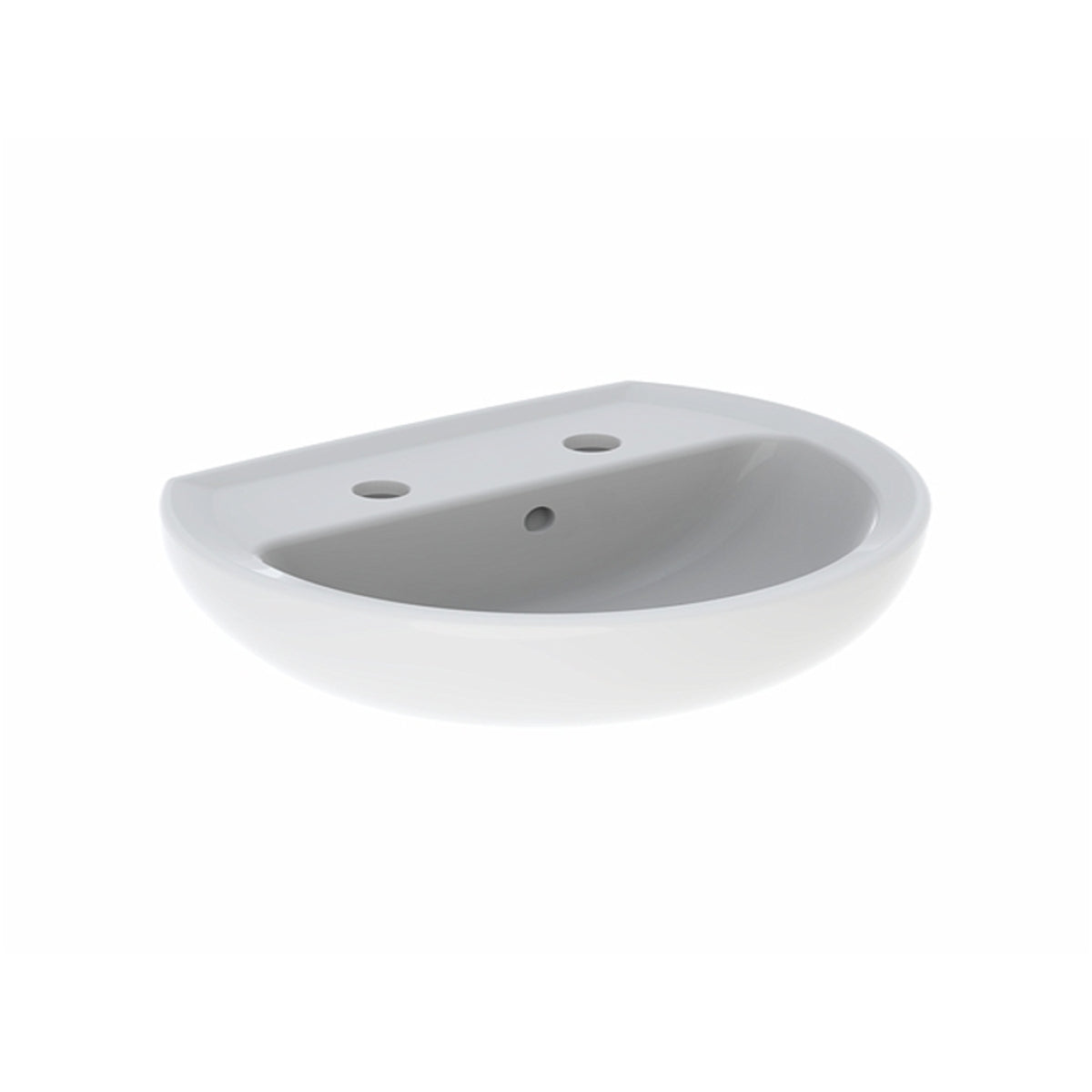 Twyford Alco 2 Taphole Handrinse Basin 450mm White