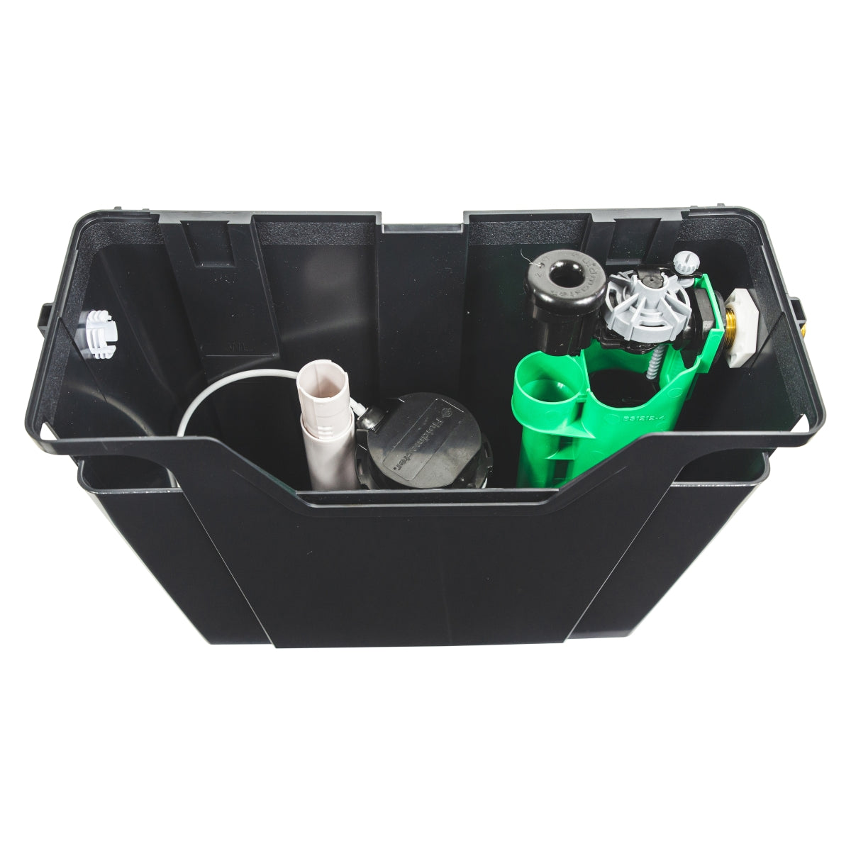Fluidmaster Concealed Compact Cistern with AirGap Compliant Dual Flush, Side Entry, Brass Shank, Water Saving Fill Valve with Button Included