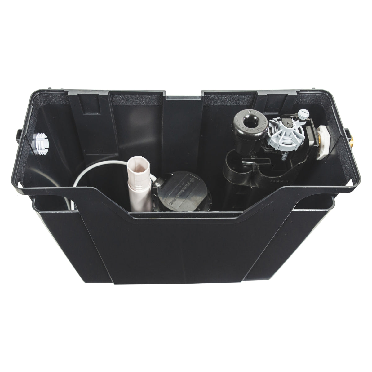 Fluidmaster Concealed Compact Cistern with AirGap Compliant Dual Flush, Side Entry, Brass Shank Fill Valve with Button Included