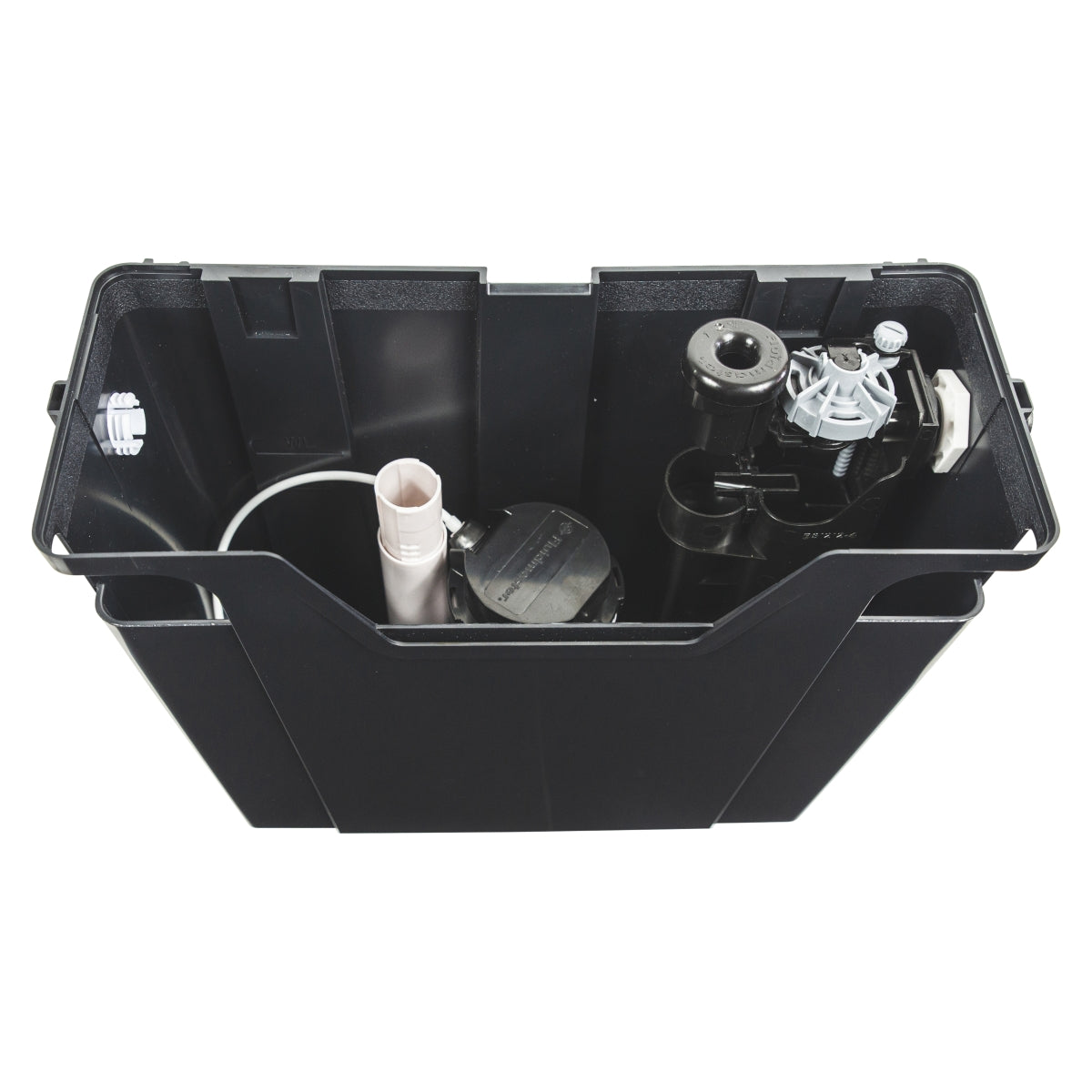 Fluidmaster Concealed Compact Cistern with AirGap Compliant Dual Flush, Side Plastic Shank Fill Valve with Button Included