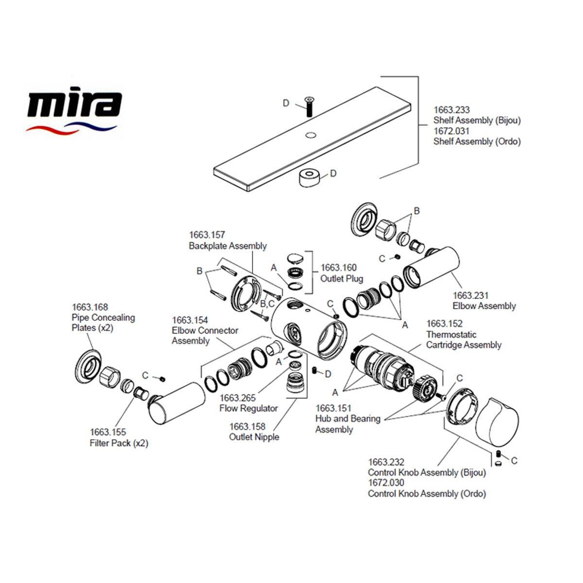 MIRA EVOCO DUAl BATH FILL 1.1967.005