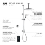 Mira Mode Maxim High Pressure Ceiling Fed Shower 1.1980.015