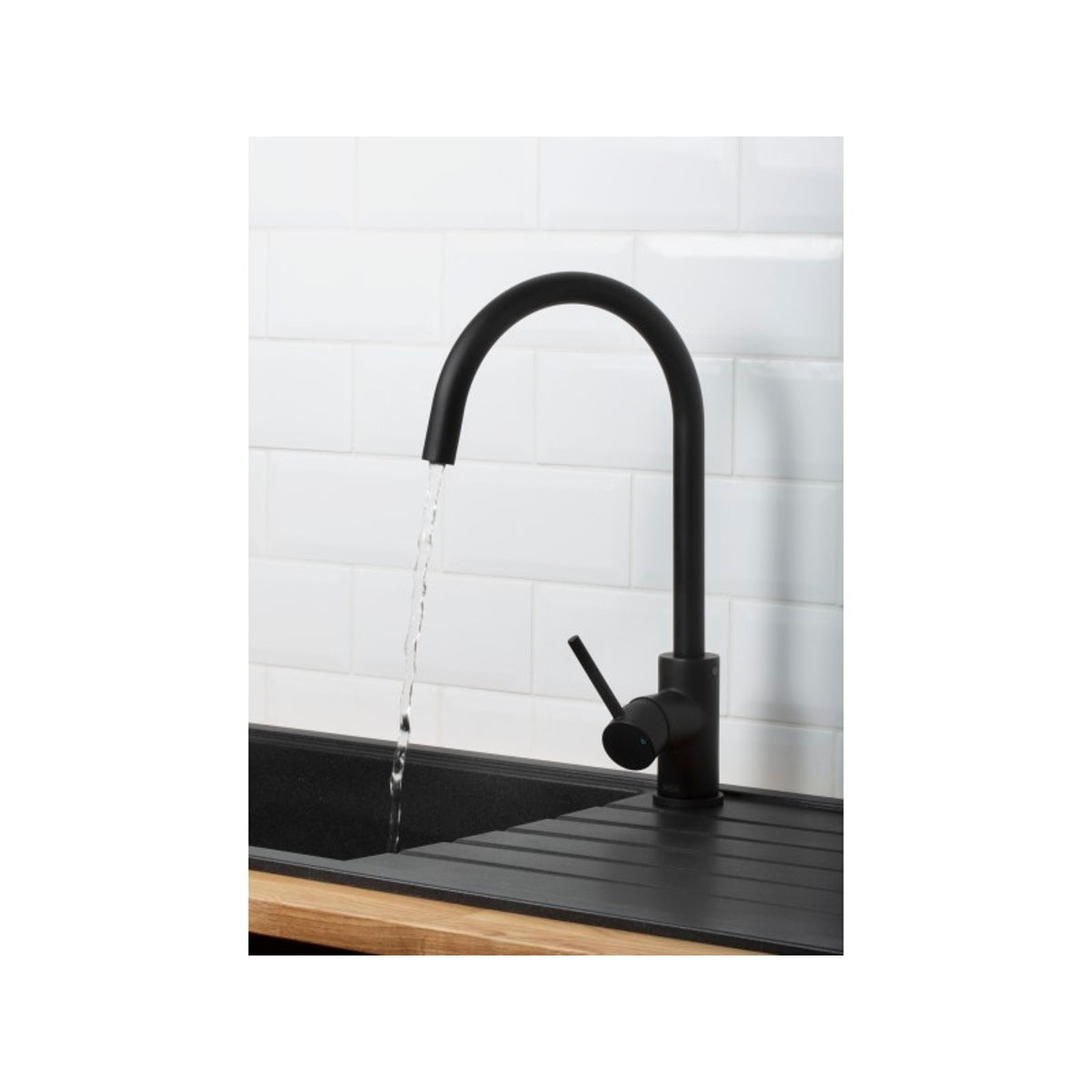 Bristan Hourglass Basin Mixer Tap with Clicker Waste HOU BAS BLK Black PST EFSNK BLK