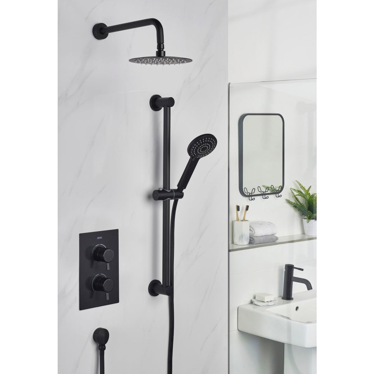 Bristan Black Prism Shower Pack PRISM BLK SHWR PK